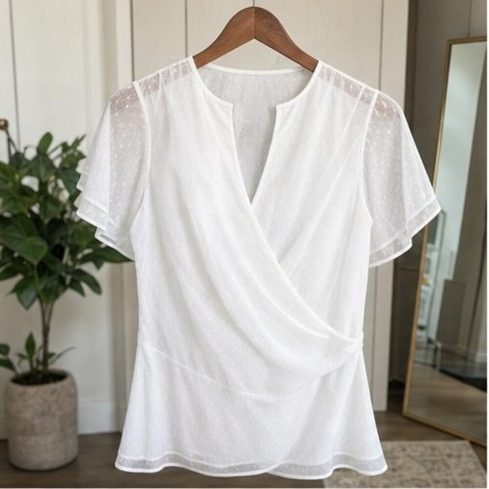 White Pleated Blouse